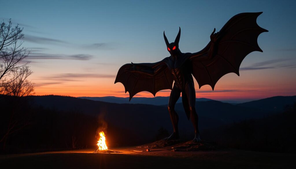 Mothman statue in West Virginia legend Mothman statue in West Virginia legend