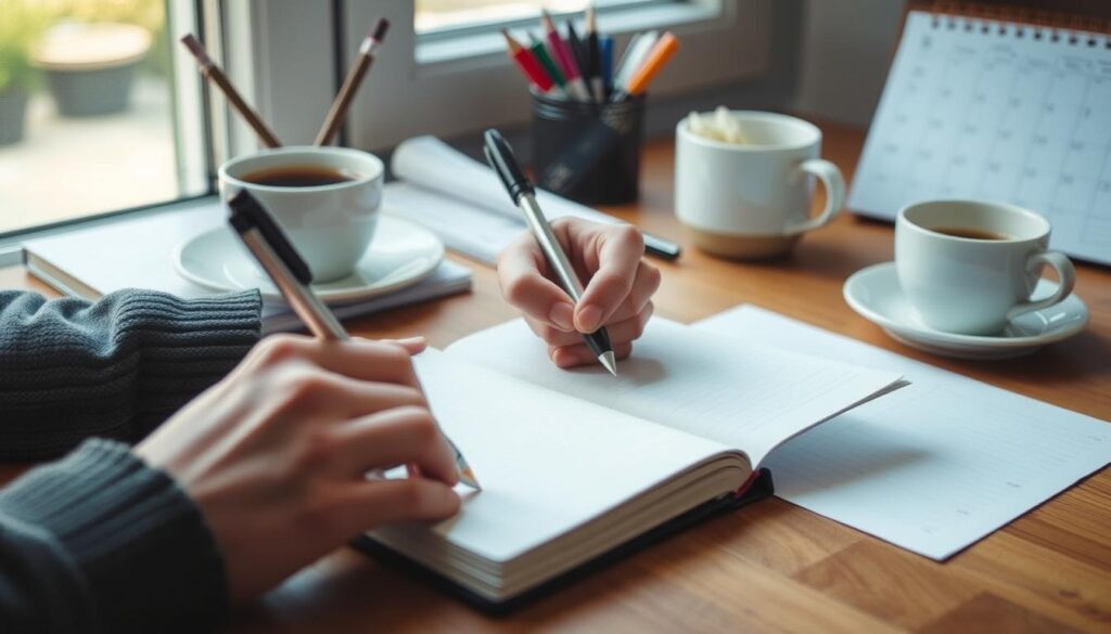 journaling schedule and routine tips